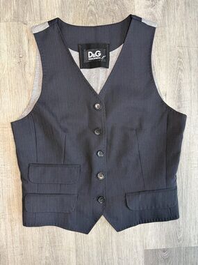 Dolce & Gabbana Navy blue  Pinstripe Vest